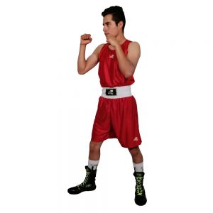 Uniforme varonil para boxeo olímpico Rojo