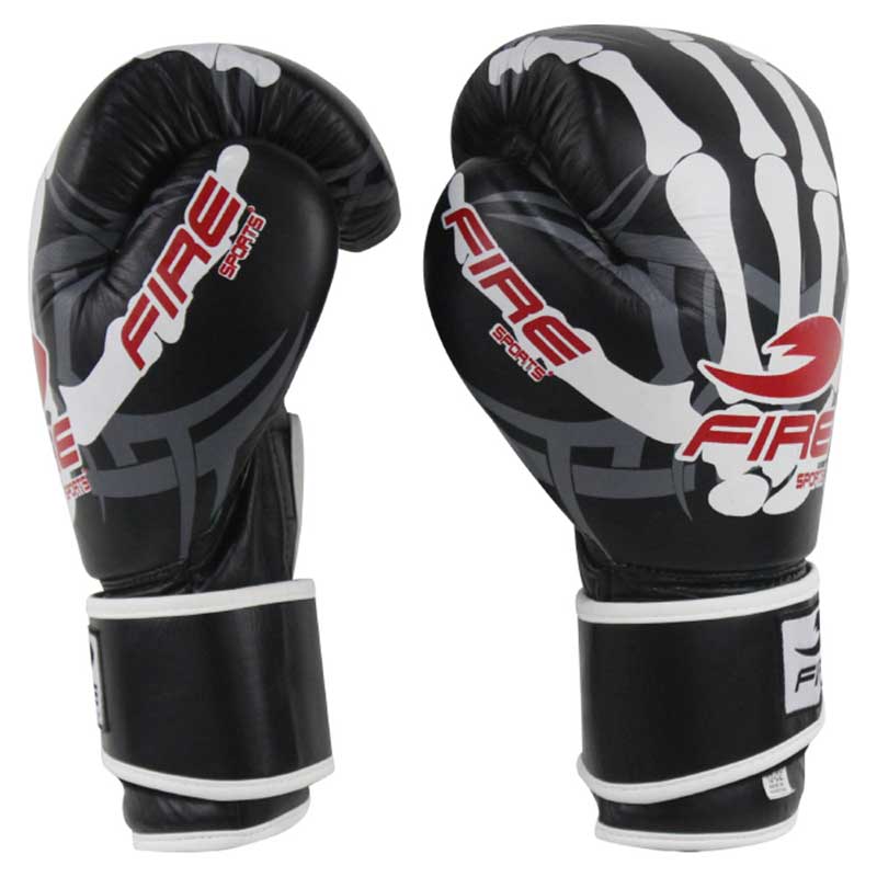 Destinie - 2 pares de guantes de entrenamiento de práctica de boxeo de 16  onzas con protección para el equipo de cabeza, color rojo y negro