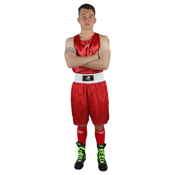 Uniforme varonil para boxeo olímpico Rojo (Edición Especial)